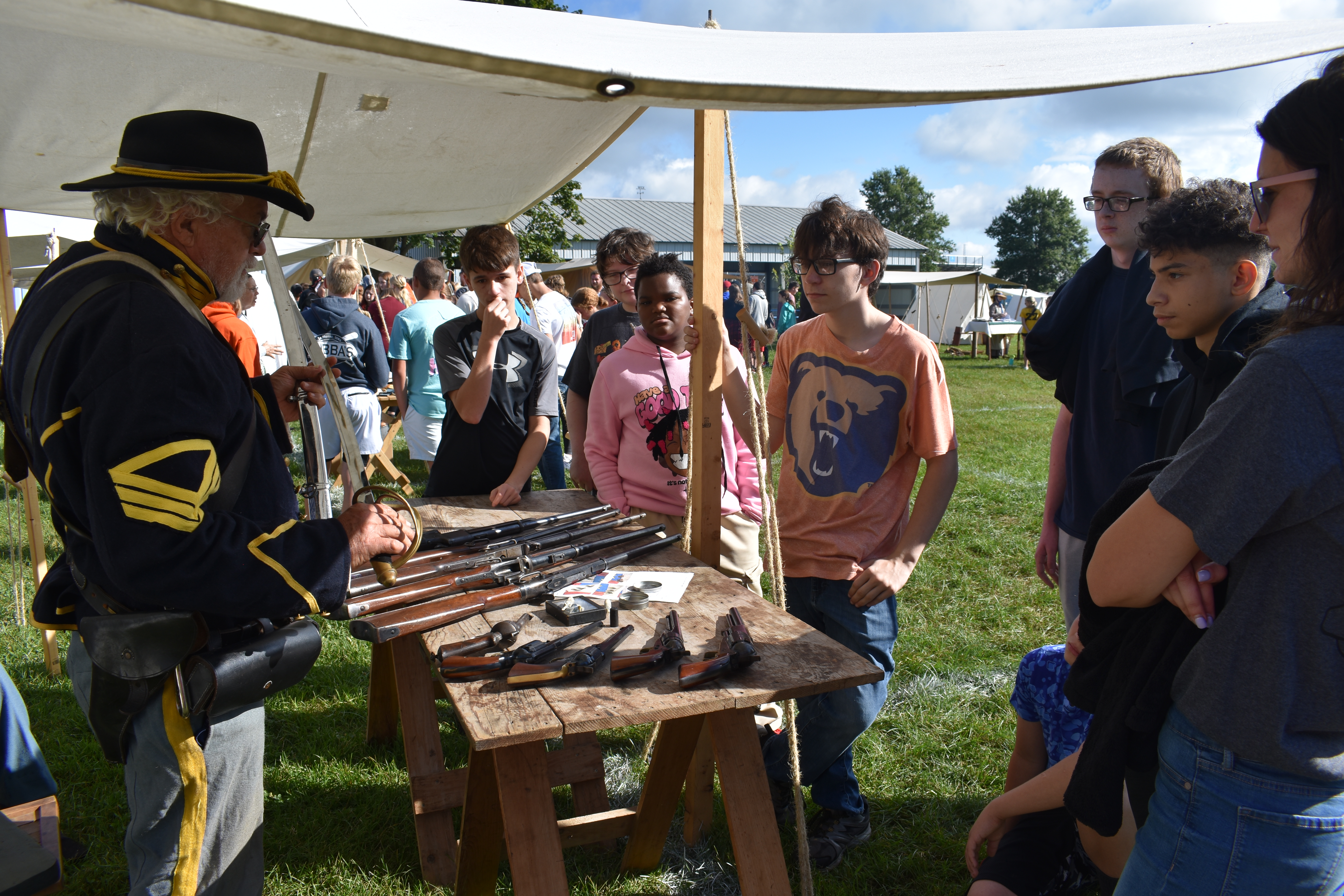 8th Graders from Around the County Spent the Day at Muster on the Maquoketa