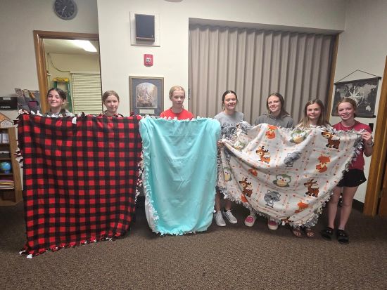 St. John’s LYO Create Blankets for Those in Need