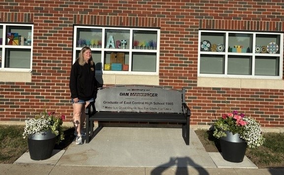 Bench Installed and Dedicated at Easton Valley Elementary School Entrance