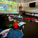 City Council Chamber Turned Summertime Movie Theater