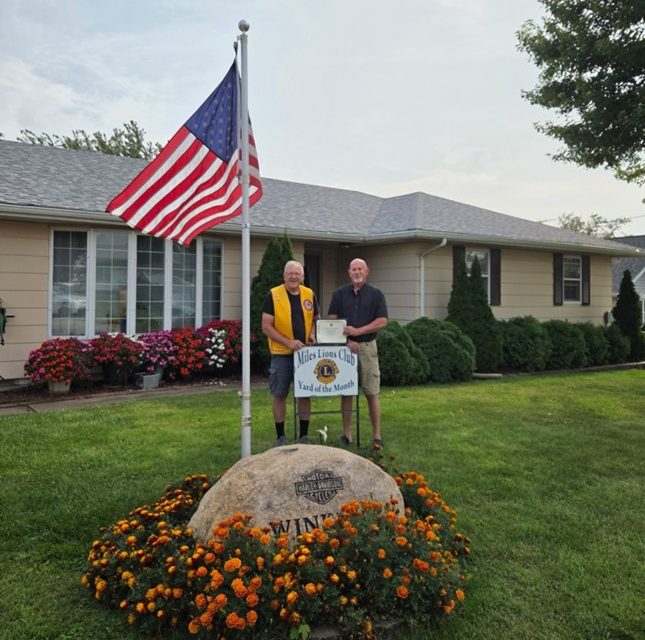 Miles Lions Club Announces September Yard of the Month